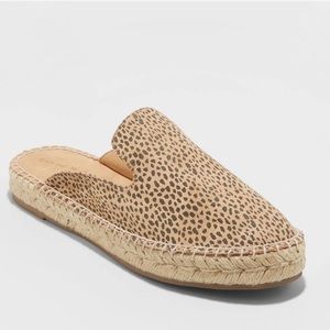 Animal Print Espadrille Mules